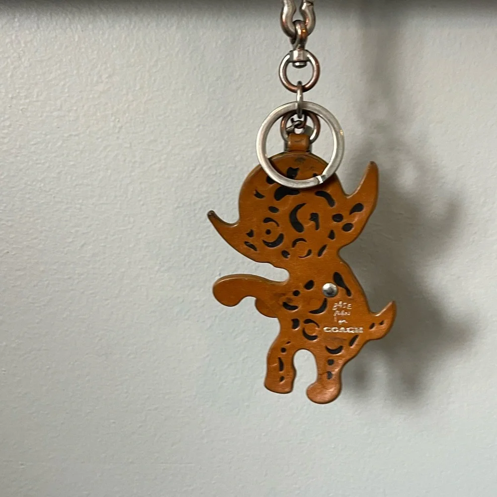 Coach Baseman X Coach Buster Le Fauve Key Ring Purse Bag Charm F58071 Rare - Picture 4 of 12
